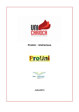 Prouni – UniCarioca 2013.2