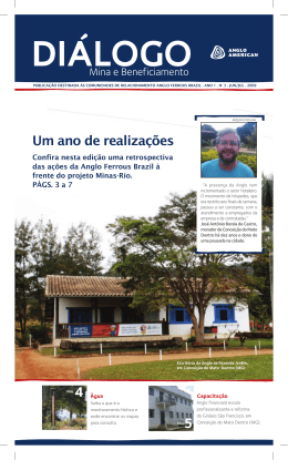 Um ano de realizações - Anglo American Brasil