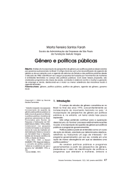 Gênero e políticas públicas