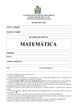 matemática - Secretaria de Educação de Pernambuco