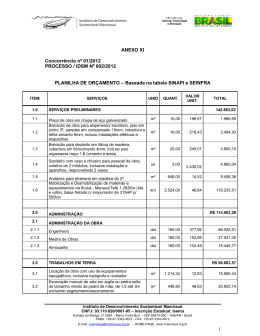 Anexo 11 - Tabela Orçamentária