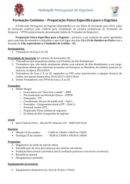 Documento de apresentação - Federação Portuguesa de Esgrima