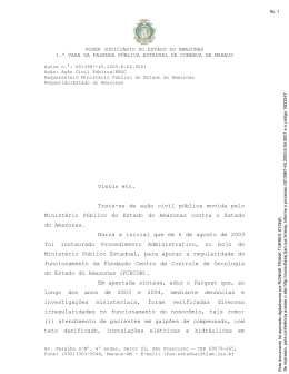 Sentença FCECOM - Ministério Público do Estado do Amazonas