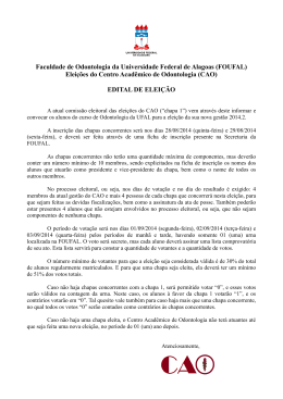 Edital Eleição CAO 2014.2 - Universidade Federal de Alagoas