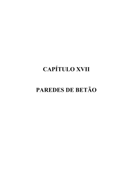 CAPÍTULO XVII PAREDES DE BETÃO