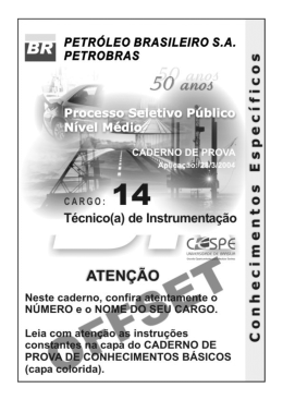Cargo 14 - CESPE / UnB - Universidade de Brasília
