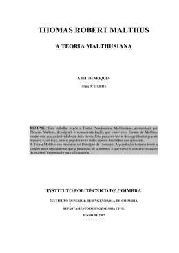 thomas robert malthus a teoria malthusiana