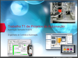 T1 Projeto de Automação 2015 II - Faculdade de Engenharia