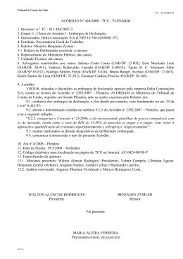 ACÓRDÃO Nº 424/2008 - TCU - PLENÁRIO 1. Processo: n.° TC