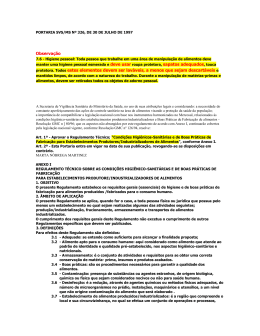 INDUSTRIALIZAÇÃO ALIMENTOS Art. 7.6