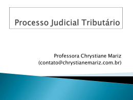 Processo Judicial Tributário Aula 1
