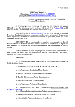 PORTARIA Nº 2908/2013 - Tribunal de Justiça de Minas Gerais