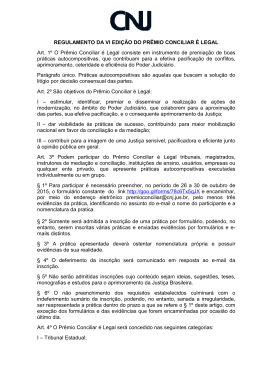 Regulamento do Pre^mio de Conciliac¸a~o - 9.10.2015