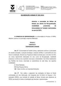 Deliberação Consad Nº 045/2014 Deliberações Autoriza a