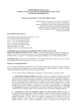 Resolução CD/FNDE nº 8, de 30 de abril de 2010. Altera parte da