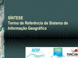 Sistema de Informação Geográfica - SIG (GIS