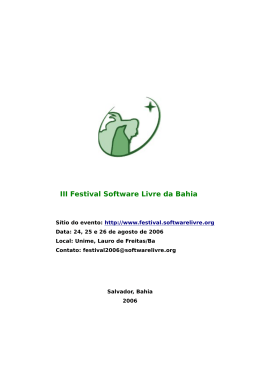 III Festival Software Livre da Bahia