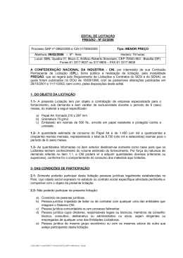 EDITAL DE LICITAÇÃO PREGÃO - Nº 03/2006 Processo SAP