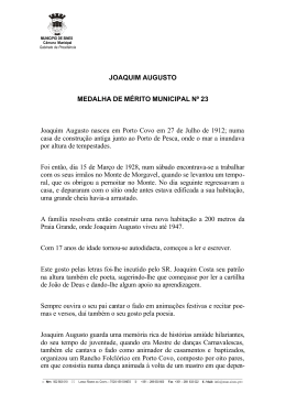MM 23 Joaquim Augusto - Câmara Municipal de Sines