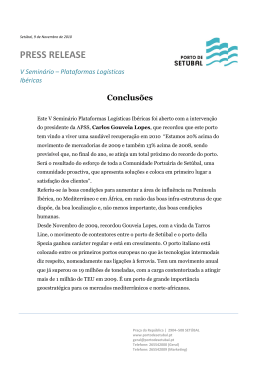 Conclusões do V Seminário – Plataformas Logísticas Ibéricas