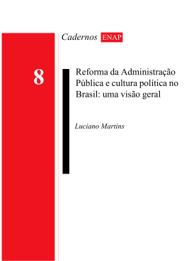 Reforma da Administração Pública e cultura política no Brasil