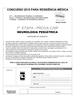 Neurologia Pediátrica - Uff - Universidade Federal Fluminense