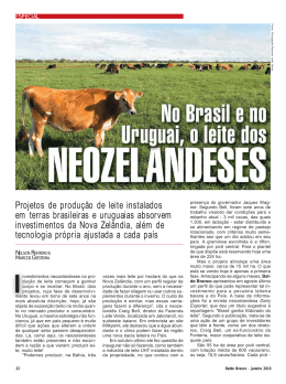 Projetos de produção de leite instalados em terras brasileiras e