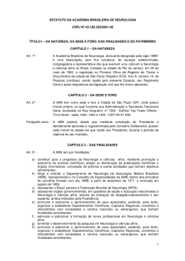 Estatuto e Regimento - Academia Brasileira de Neurologia