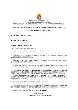 Prova Discursiva 23 - Procuradoria Geral do Estado do Pará