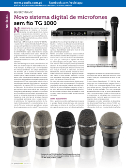 Novo sistema digital de microfones sem fio TG 1000