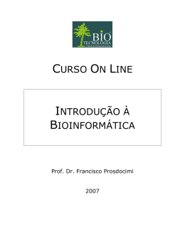 curso on line introdução à bioinformática