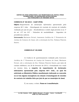 CONSULTA N° 05/2015 - Centro de Apoio Operacional das