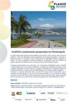 12/05/2014: PLAMUS é amplamente apresentado em Florianópolis