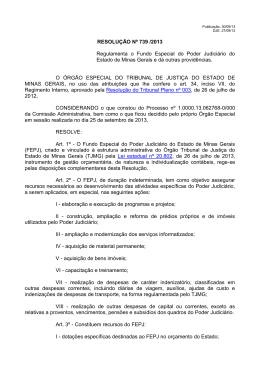 Resolução nº 739 - Tribunal de Justiça de Minas Gerais