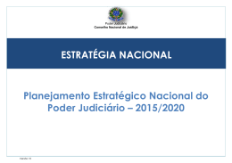 Planejamento Estratégico Nacional do Poder Judiciário – 2015
