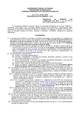 Edital - Coperve - Universidade Federal da Paraíba