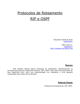Protocolos de Roteamento RIP e OSPF (CBPF-NT-011/00)