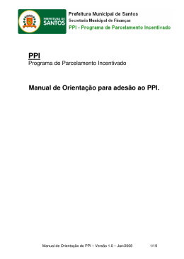 Manual de Orientação para adesão ao PPI (arquivo em pdf).