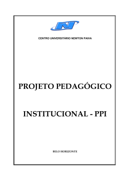Projeto Pedagógico Institucional - PPI