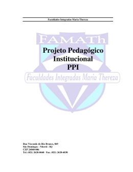 Projeto Pedagógico Institucional PPI
