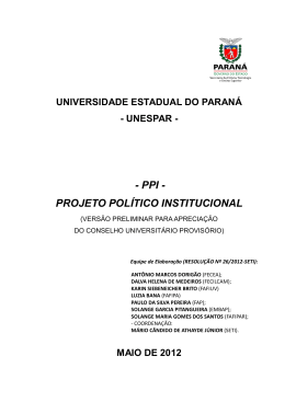 unespar - - ppi - projeto político institucional