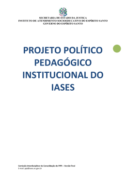PROJETO POLÍTICO PEDAGÓGICO INSTITUCIONAL DO IASES