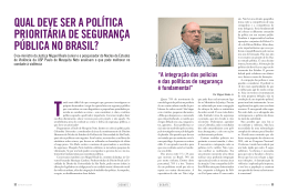 Qual deVe ser a política prioritÁria de seGurança pública no brasil?