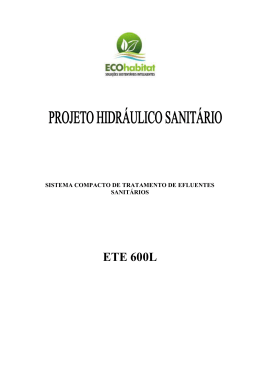 ECOhabitat - Projeto Hidráulico Sanitário 600L