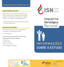 folheto informativo - Instituto Nacional de Saúde Dr. Ricardo Jorge