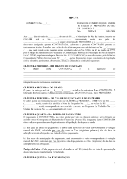 Contrato de importação - Prefeitura do Rio de Janeiro