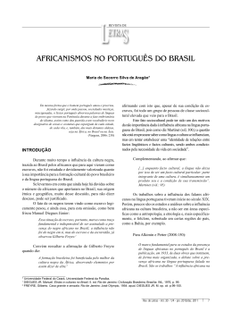 africanismos no português do brasil