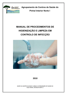 manual de procedimentos de higienização e limpeza em controlo