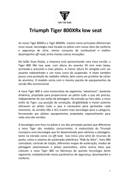 Triumph Tiger 800XRx low seat