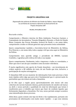 PROJETO AMAZÔNIA SAR - Ministério da Defesa